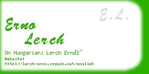 erno lerch business card